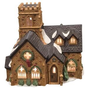 Department 56 Dickens Village 1989 Knottinghill Lighted Church  8.25"
